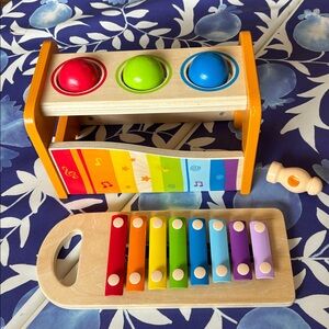 Hape Pound & Tap Bench with Slide-Out Xylophone Toy | Mallet Missing Part